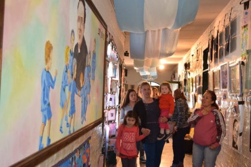 Muestra homenaje de los alumnos del Jardín de Infantes.